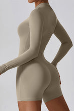 Load image into Gallery viewer, Solid zippered long-sleeved sports jumpsuit