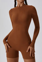 Load image into Gallery viewer, Solid zippered long-sleeved sports jumpsuit