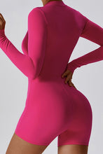 Load image into Gallery viewer, Solid zippered long-sleeved sports jumpsuit