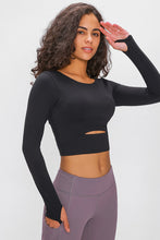 Load image into Gallery viewer, Long Sleeve Cropped Top With Sports Strap