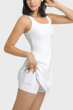 Load image into Gallery viewer, Square Neck Sports Tank Dress with Full Coverage Bottoms