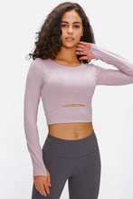 Load image into Gallery viewer, Long Sleeve Cropped Top With Sports Strap