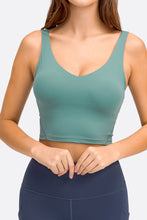 Load image into Gallery viewer, Deep V-Neck Crop Sports Bra