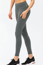 Load image into Gallery viewer, Full Size Slim Fit High Waist Long Sports Pants with Pockets
