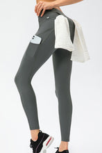 Load image into Gallery viewer, Full Size Slim Fit High Waist Long Sports Pants with Pockets
