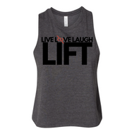 Live Love Laugh Lift Racerback Cropped Tank