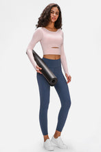 Load image into Gallery viewer, Long Sleeve Cropped Top With Sports Strap
