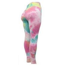 Load image into Gallery viewer, Tie Dyed Ruched Leggings
